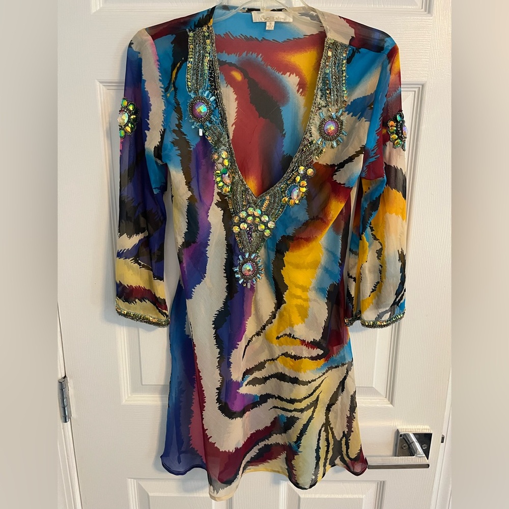 Sequin Beach coverup